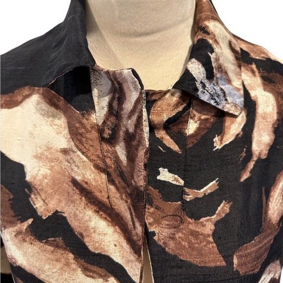 Chico's Brown and Black Abstract Blazer - Picture 4 of 5